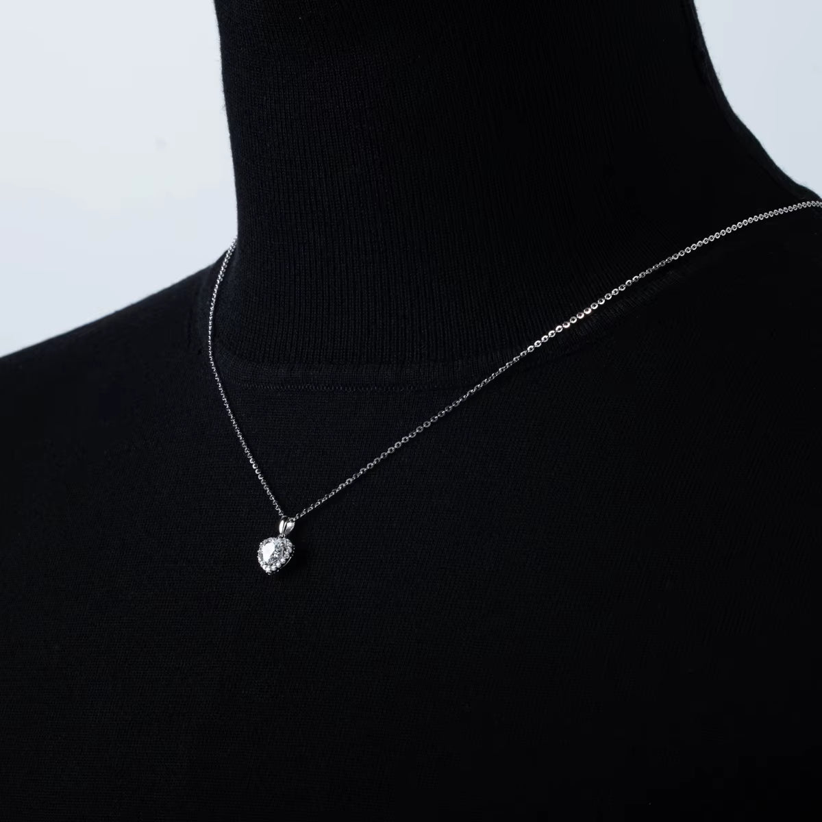 2Ct D Color Moissanite Diamond Heart Shape Pendant Necklace 925 Sterling Silver Fine Jewelry Gifts