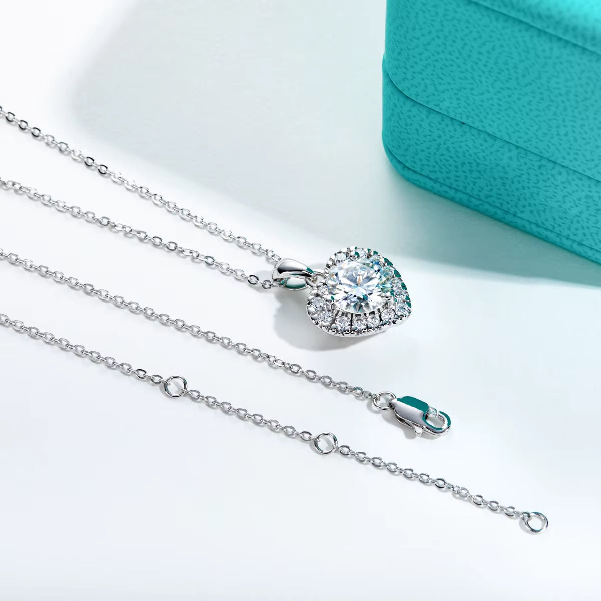 2Ct D Color Moissanite Diamond Heart Shape Pendant Necklace 925 Sterling Silver Fine Jewelry Gifts