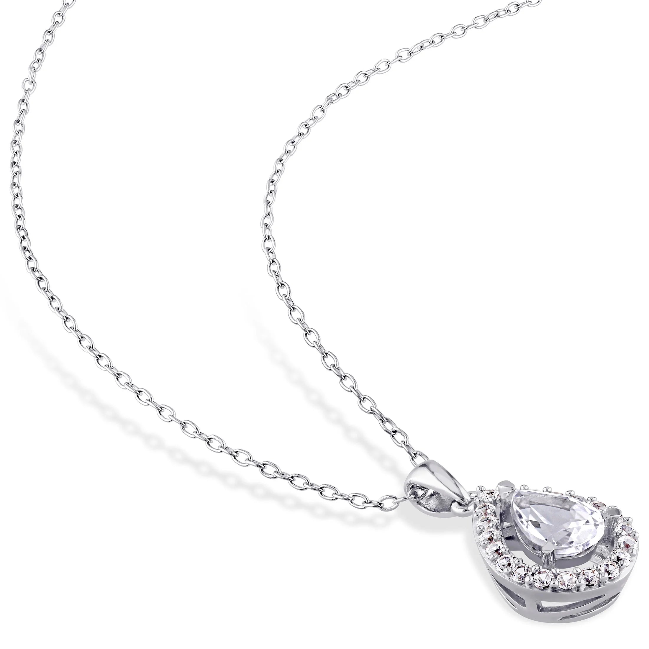 Women'S Created Sapphire Sterling Silver Jewelry Set